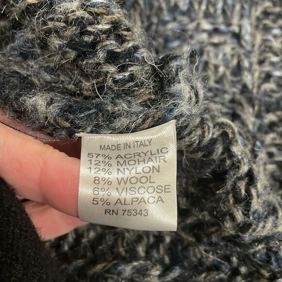 Anthropologie Elsamanda Wool Blend Shawls Collar Open Waterfall Cardigan - M - Picture 9 of 13